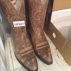 DINDO WYLDWOOD LEATHER WESTERN COWGIRL BOOTS